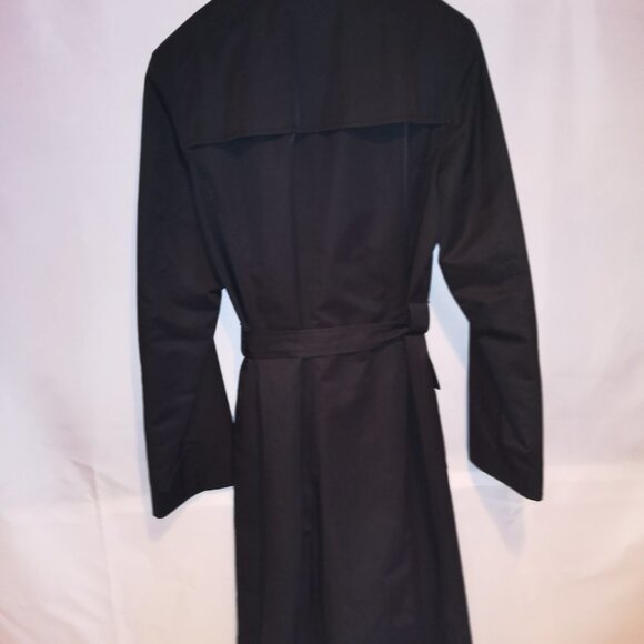 Talbots Ladies Black Fully Lined Button Closure Trench Coat - Picture 2 of 10
